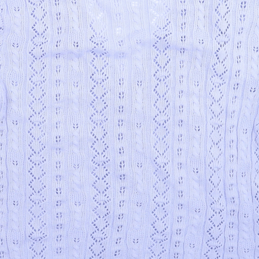 Dorothy Perkins Womens Blue  Knit Cardigan Jumper Size L