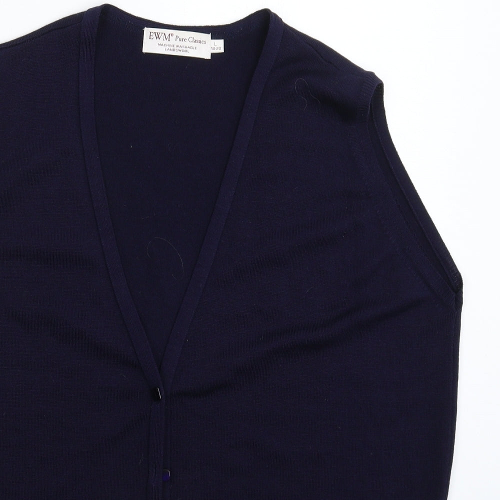 EWM Womens Blue  Knit Vest Jumper Size 20