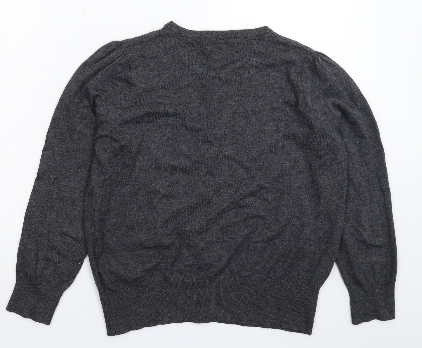 Marks and Spencer Womens Grey  Knit Cardigan Jumper Size 14