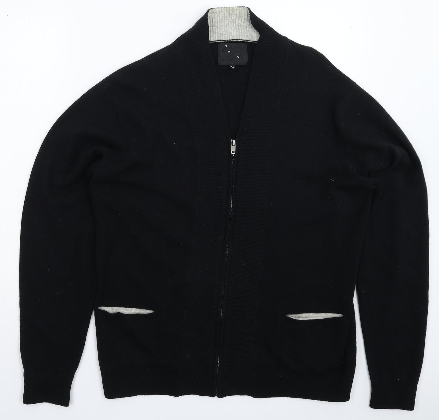 YMC Mens Black  Knit Cardigan Jumper Size M