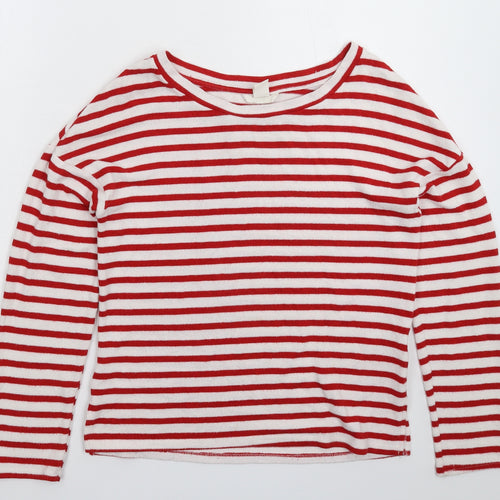 H&M Womens Multicoloured Striped Knit Pullover Jumper Size XS
