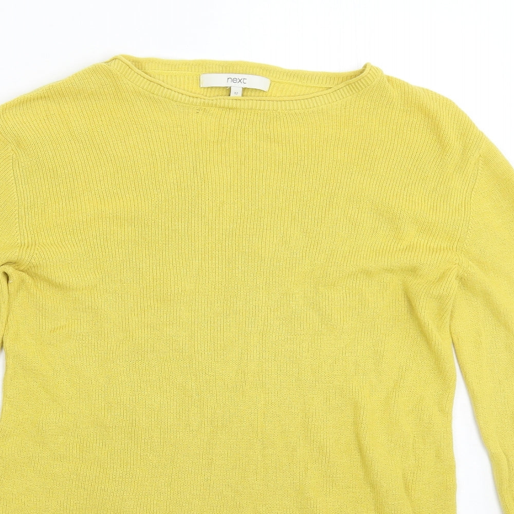 NEXT Womens Yellow  Knit Pullover Jumper Size 12