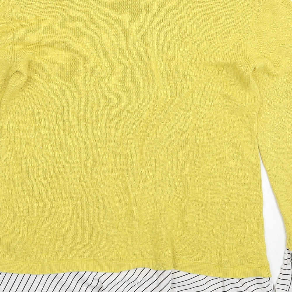 NEXT Womens Yellow  Knit Pullover Jumper Size 12