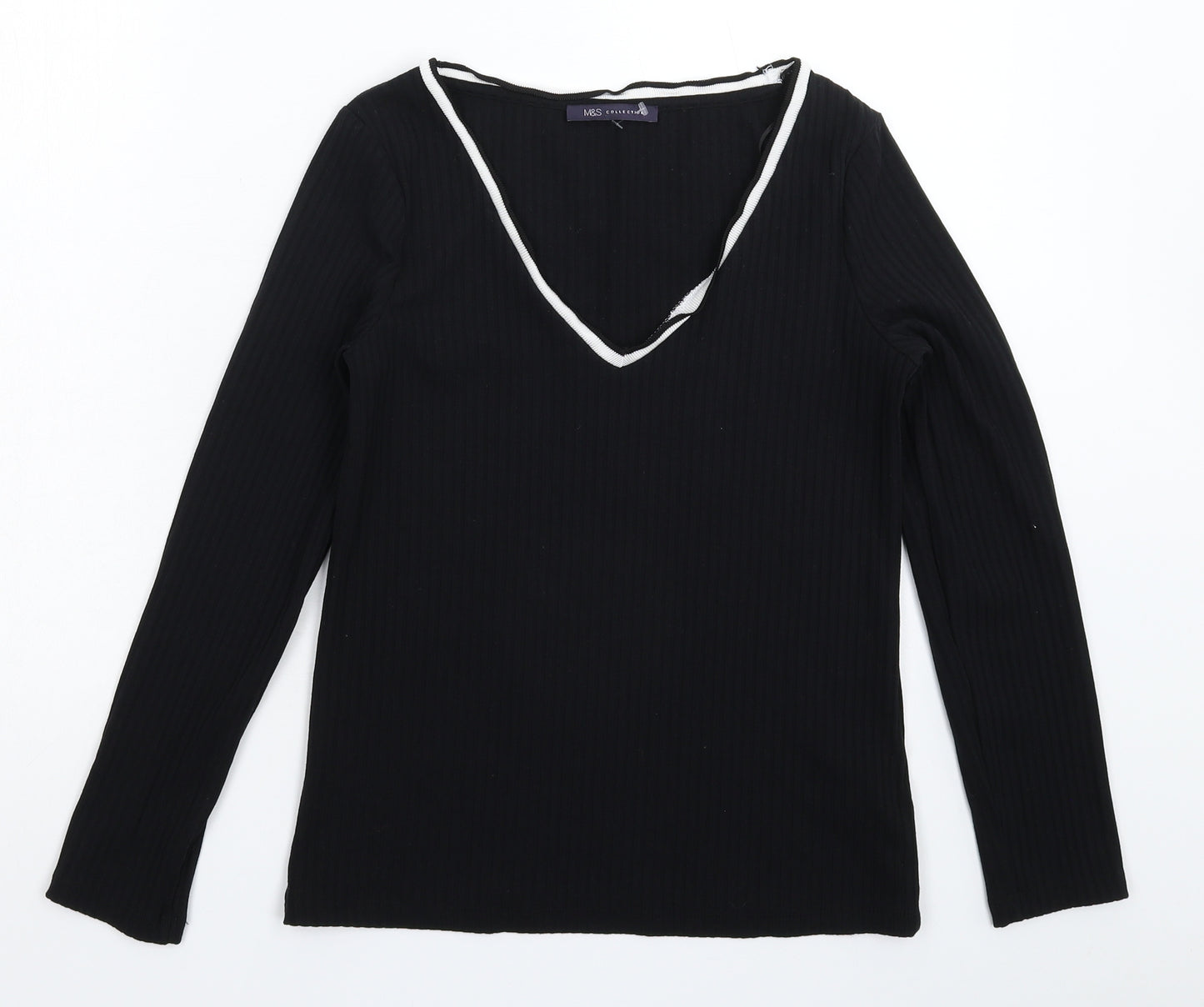 Marks and Spencer Womens Black  Knit Pullover Jumper Size 10