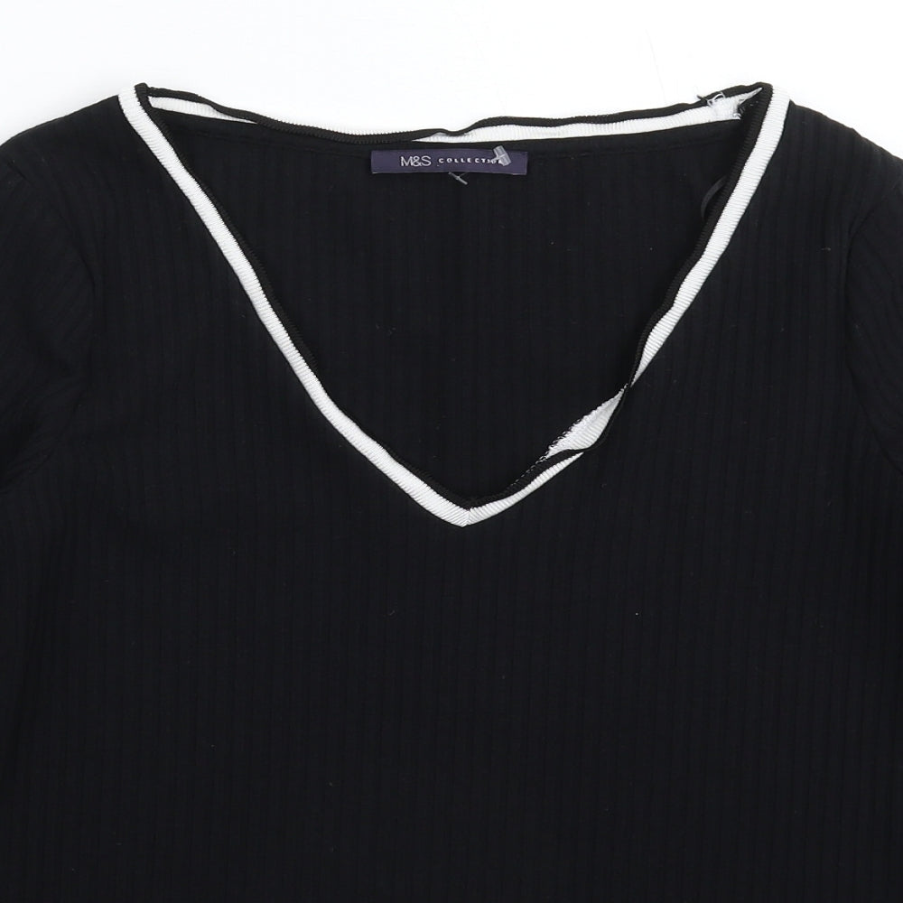 Marks and Spencer Womens Black  Knit Pullover Jumper Size 10