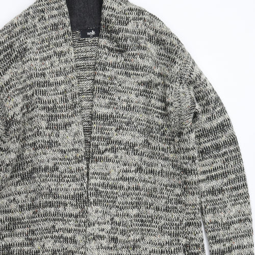 Wallis Womens Grey  Knit Cardigan Jumper Size M  - Oversized