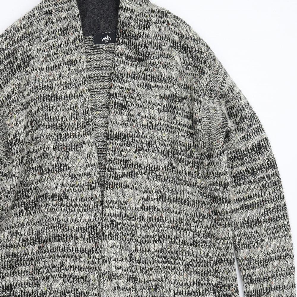 Wallis Womens Grey  Knit Cardigan Jumper Size M  - Oversized