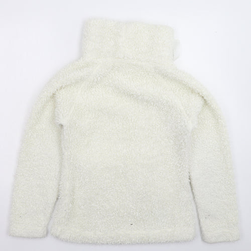 TU Womens White Solid Fleece Top Pyjama Top Size S