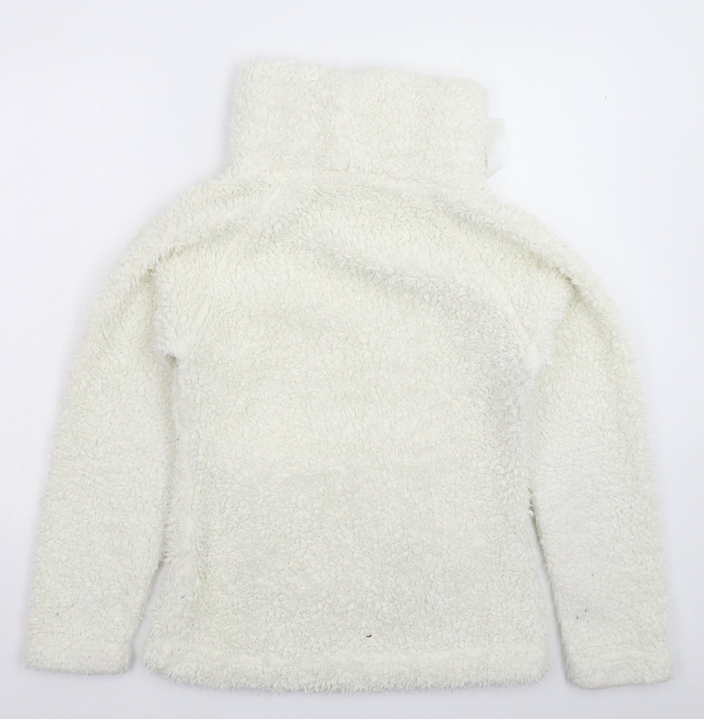 TU Womens White Solid Fleece Top Pyjama Top Size S