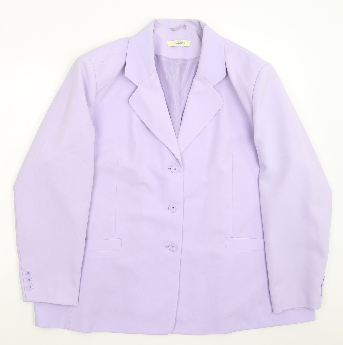 Classics Womens Purple   Jacket Suit Jacket Size 28