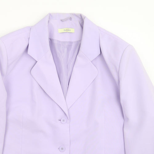 Classics Womens Purple   Jacket Suit Jacket Size 28