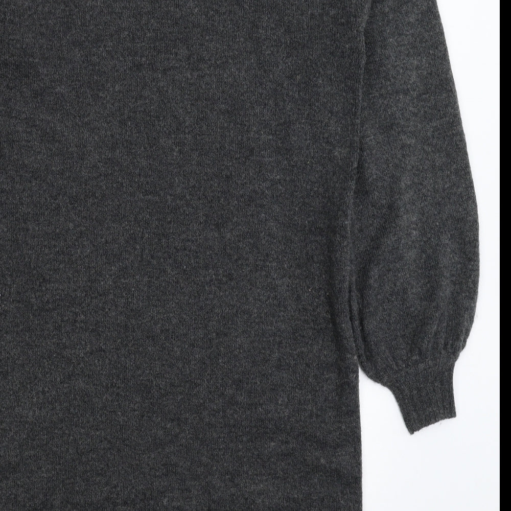 River Island Womens Grey  Knit Jumper Dress  Size S