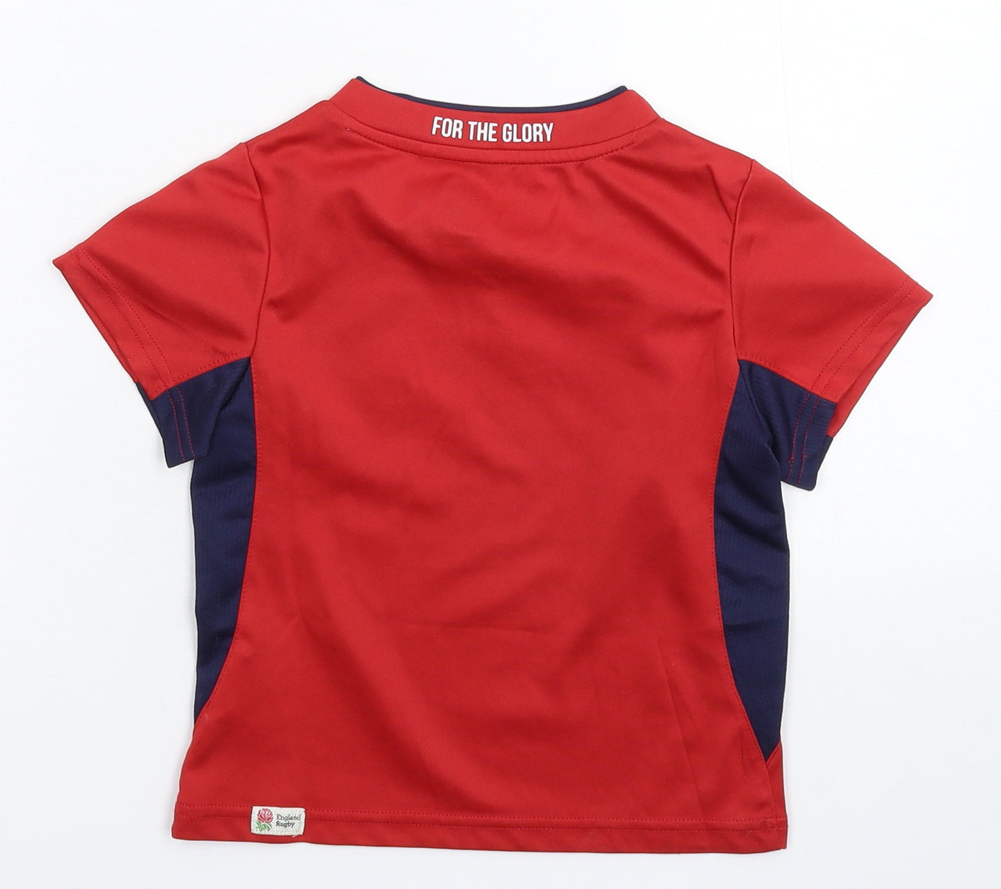 England Rugby Boys Red   Jersey T-Shirt Size 3-4 Years