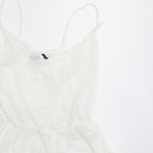 Boohoo Womens White   Jumpsuit One-Piece Size 10 L3 in