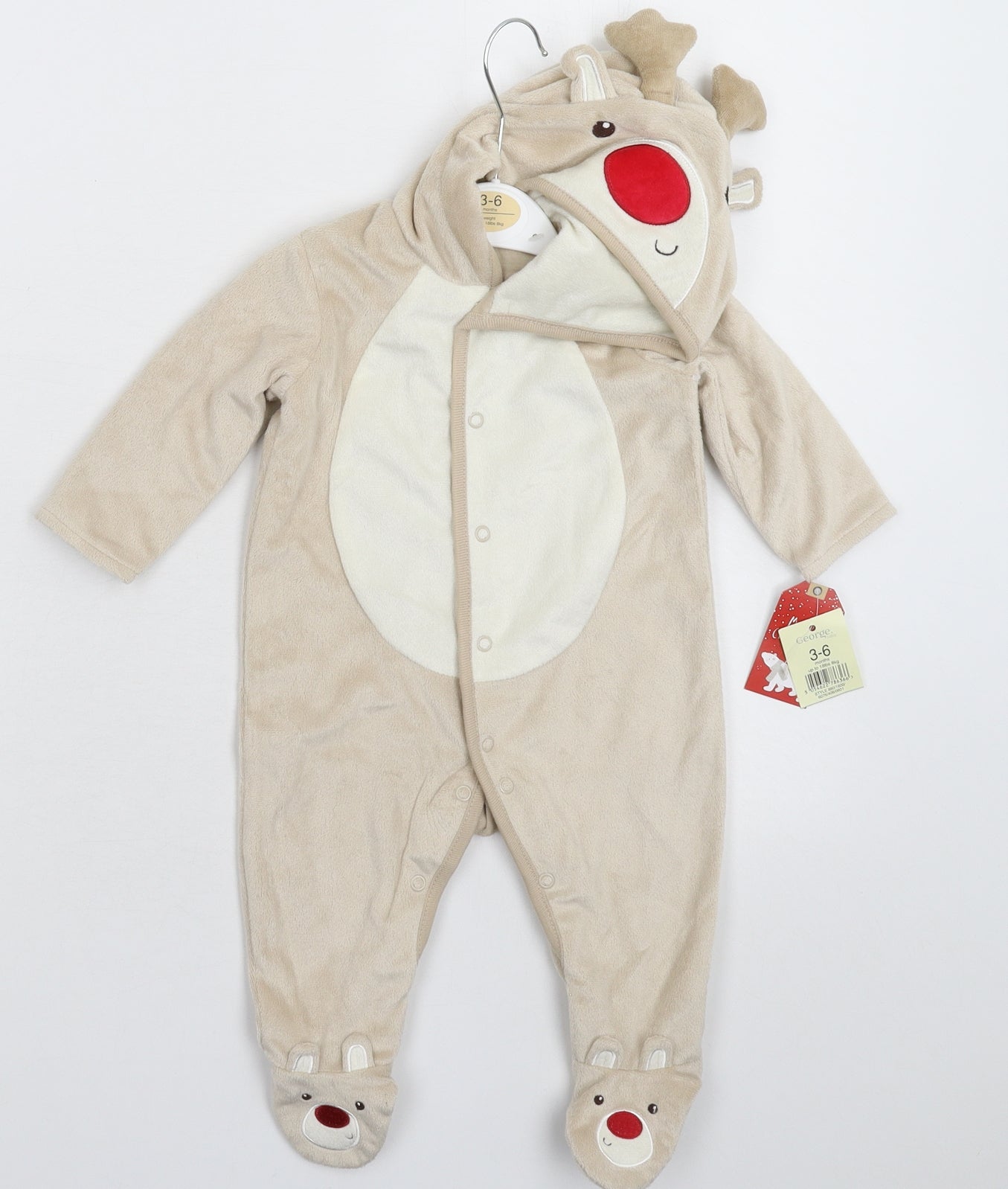 George Baby Grey   Babygrow One-Piece Size 3-6 Months