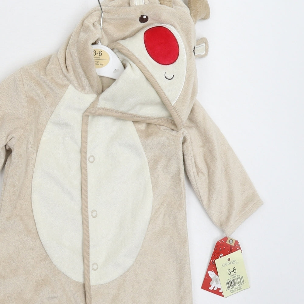 George Baby Grey   Babygrow One-Piece Size 3-6 Months