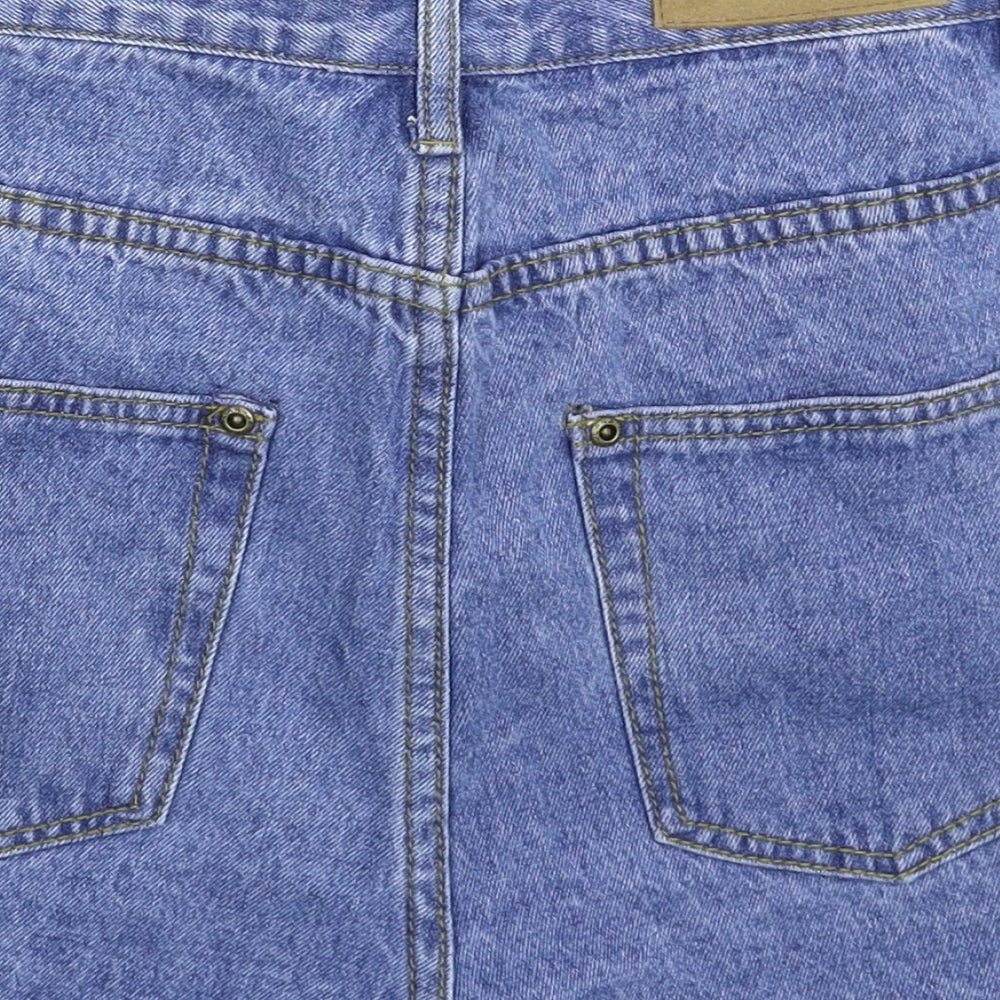 Boohoo Womens Blue  Denim Hot Pants Shorts Size 12