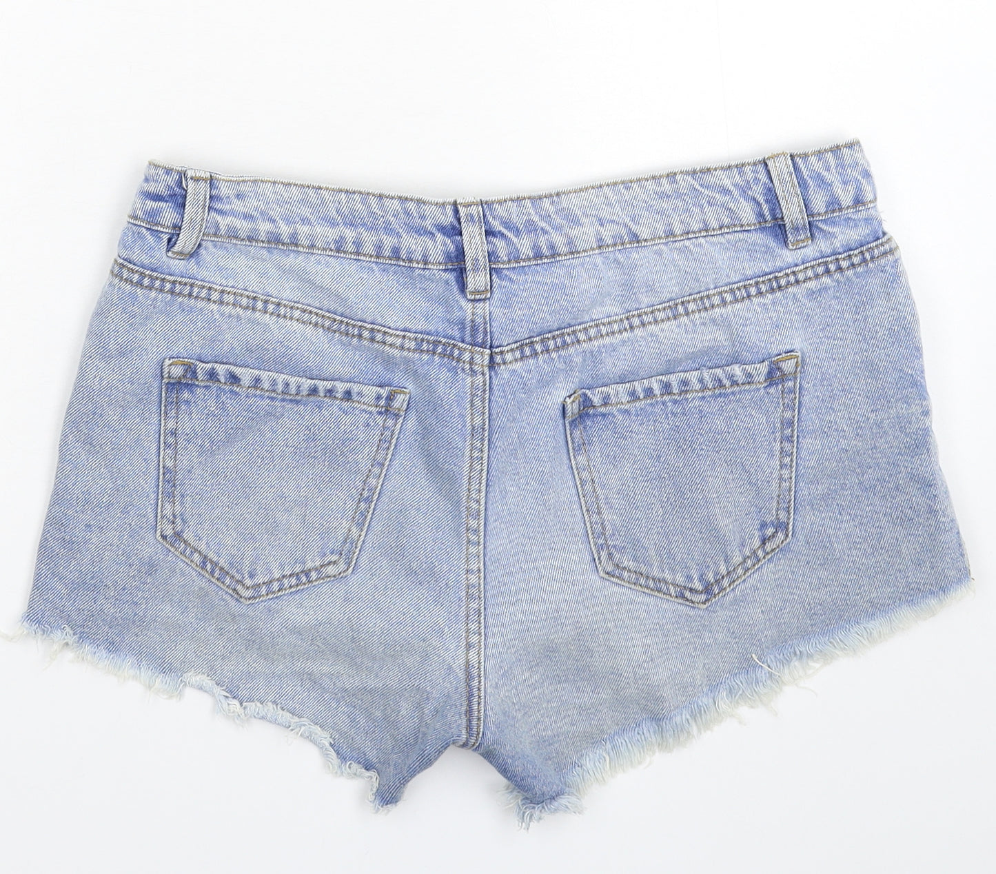 New Look Womens Blue  Denim Hot Pants Shorts Size 12