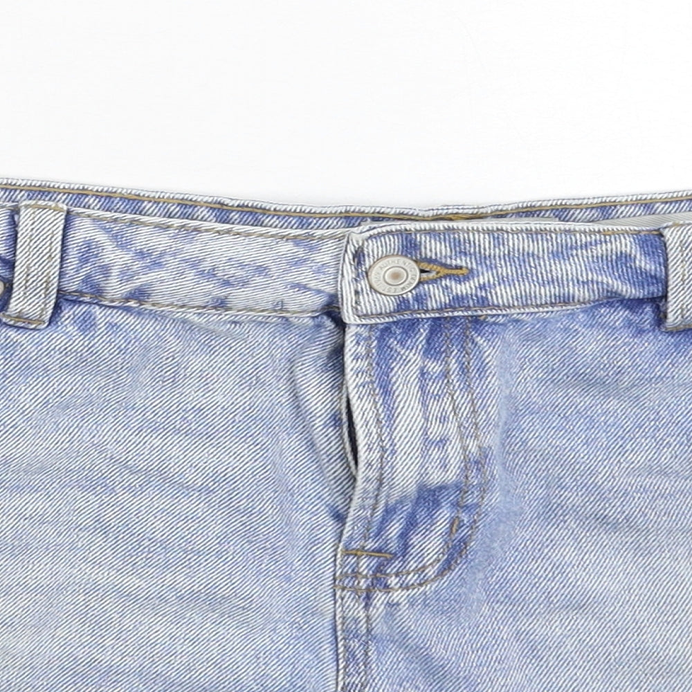 New Look Womens Blue  Denim Hot Pants Shorts Size 12