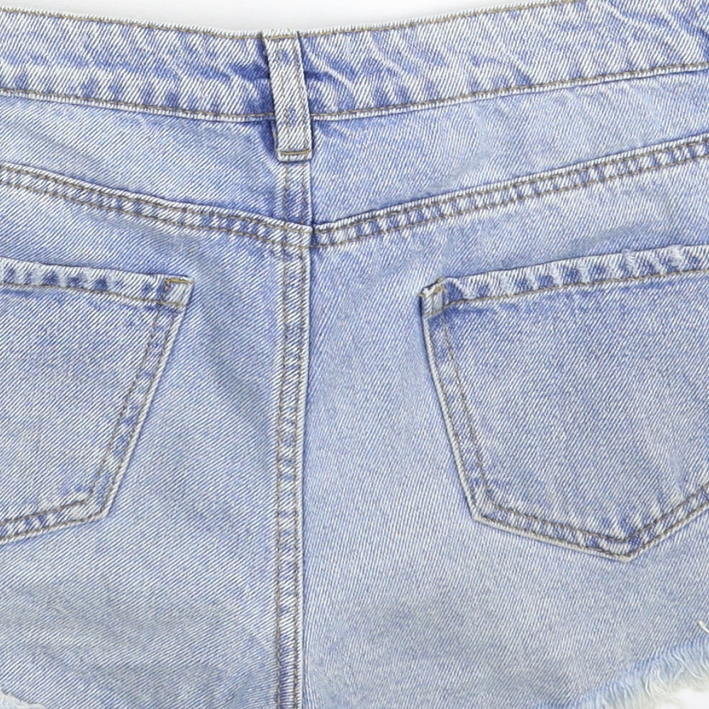 New Look Womens Blue  Denim Hot Pants Shorts Size 12