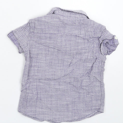 George Boys Blue Geometric  Basic Button-Up Size 2-3 Years