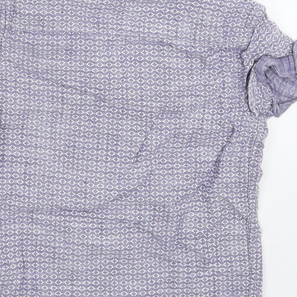 George Boys Blue Geometric  Basic Button-Up Size 2-3 Years