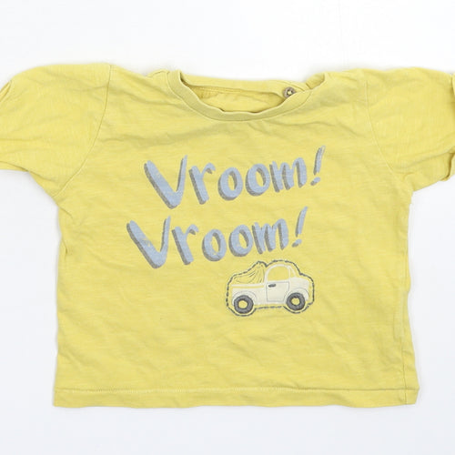 Marks and Spencer Baby Yellow   Basic T-Shirt Size 9-12 Months