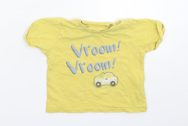 Marks and Spencer Baby Yellow Basic T-Shirt Size 9-12 Months