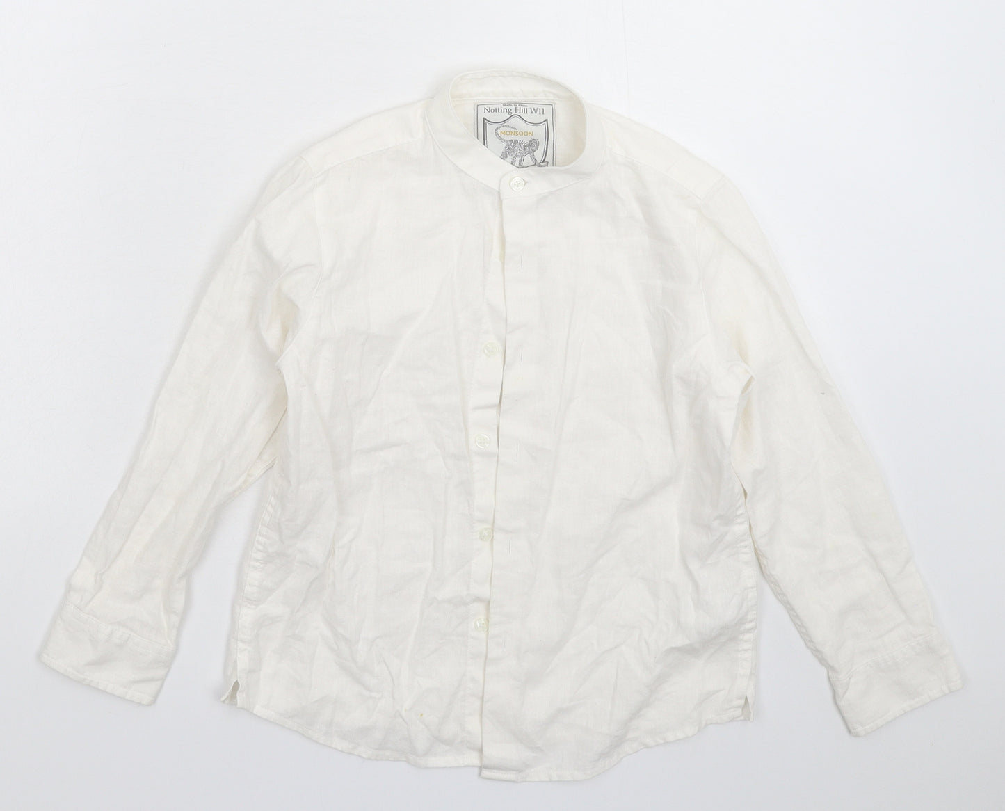 Monsoon Boys White   Basic Button-Up Size 8 Years