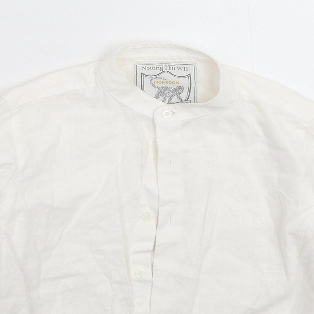 Monsoon Boys White   Basic Button-Up Size 8 Years