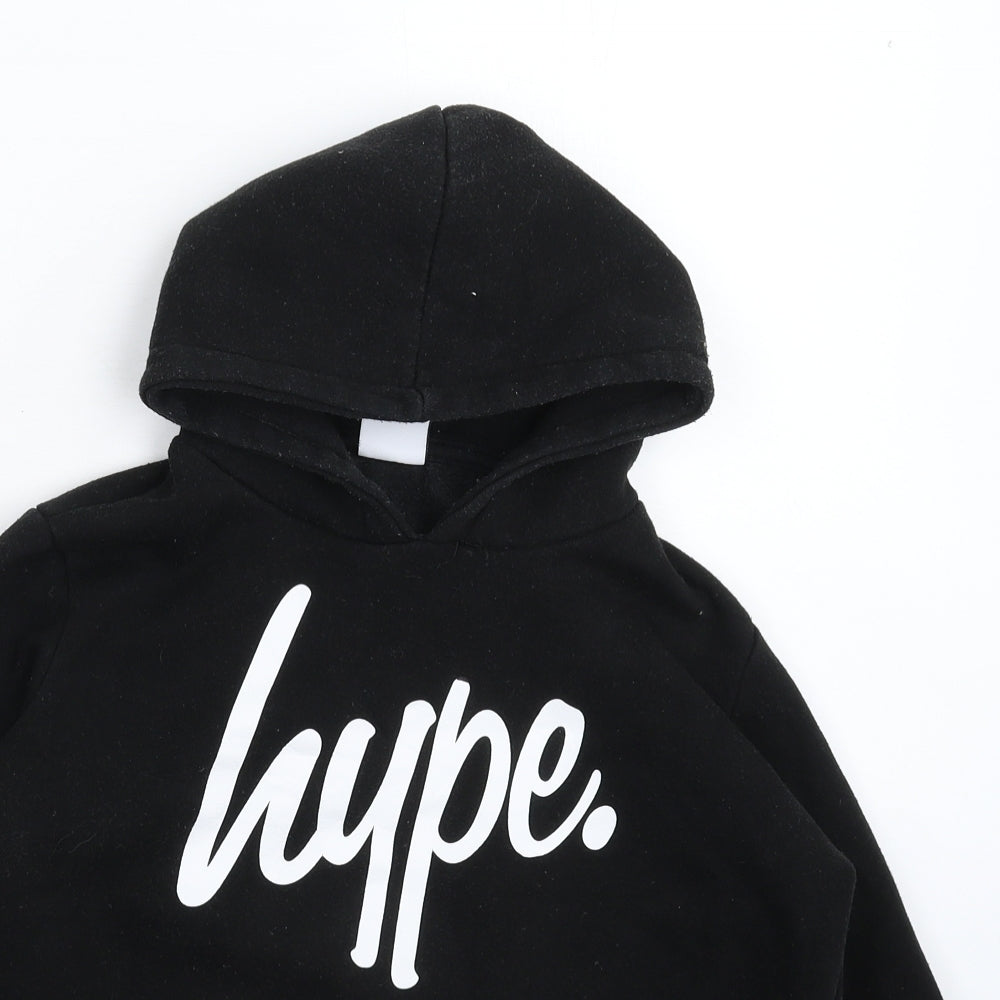 Hype Boys Black   Pullover Hoodie Size 11-12 Years
