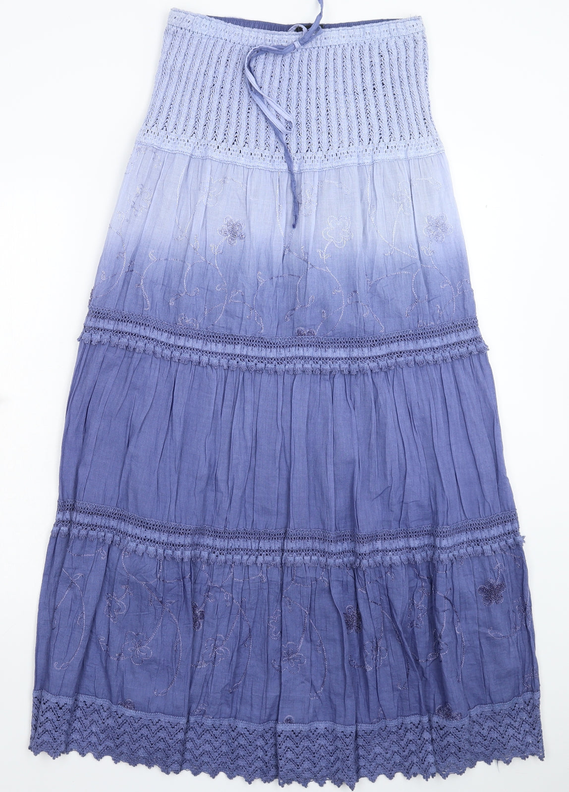 Miss Paris Womens Blue   Maxi Skirt Size 30 in
