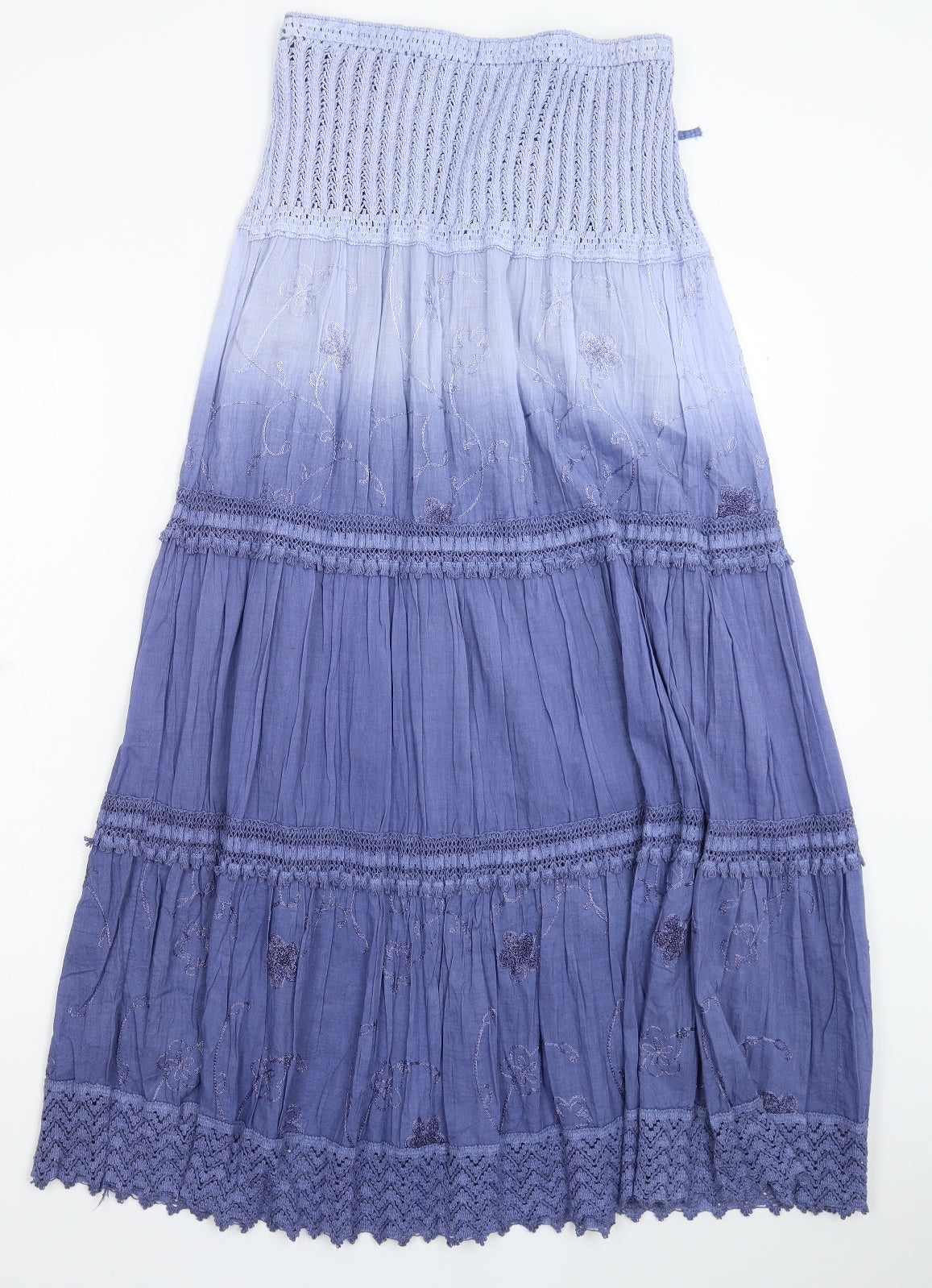 Miss Paris Womens Blue   Maxi Skirt Size 30 in