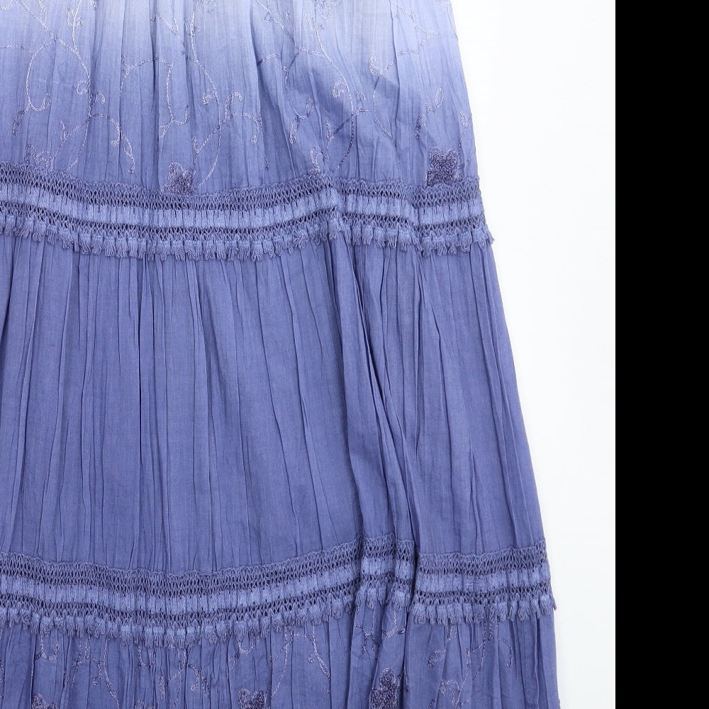 Miss Paris Womens Blue   Maxi Skirt Size 30 in
