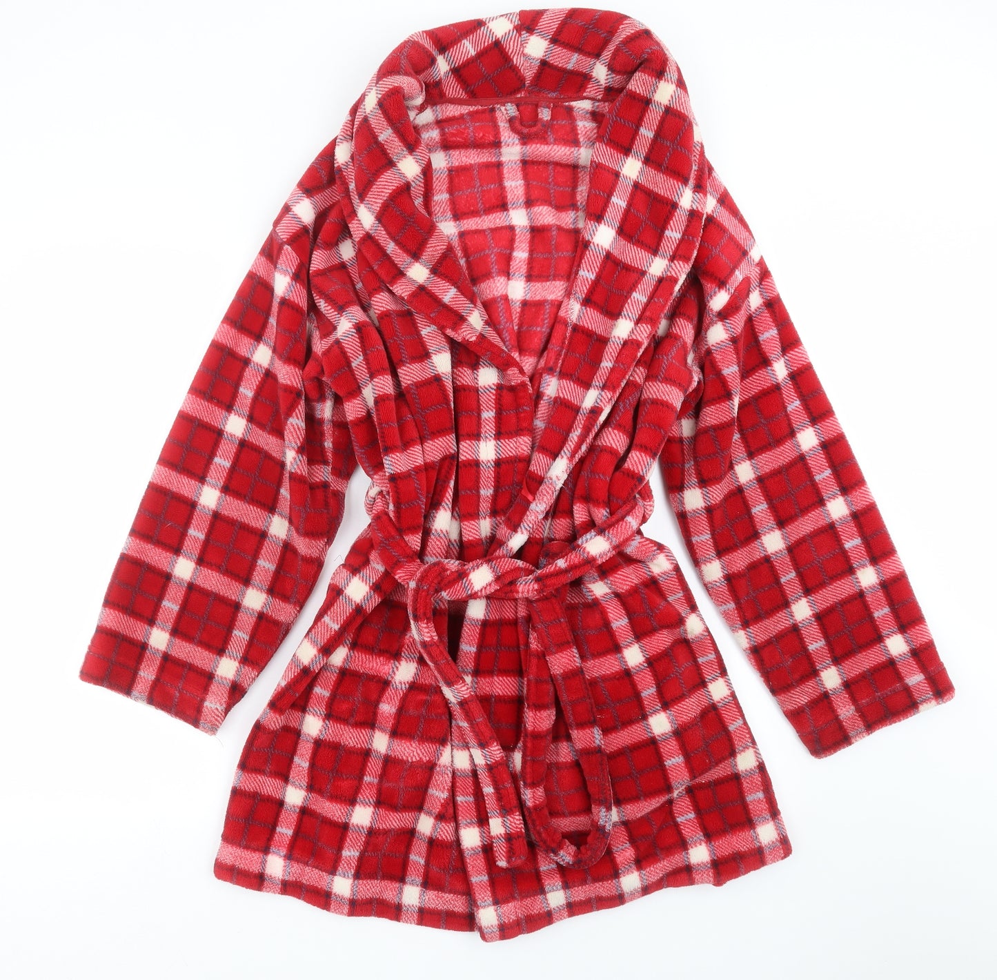 Marks and Spencer Womens Red Check  Top Robe Size 12