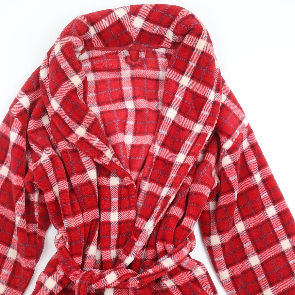 Marks and Spencer Womens Red Check  Top Robe Size 12