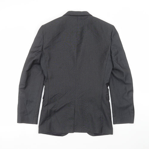 NEXT Mens Grey Striped  Jacket Suit Jacket Size 34