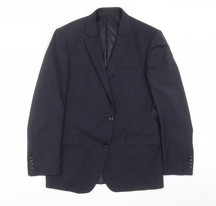 Blazer Mens Blue Striped  Jacket Suit Jacket Size 40