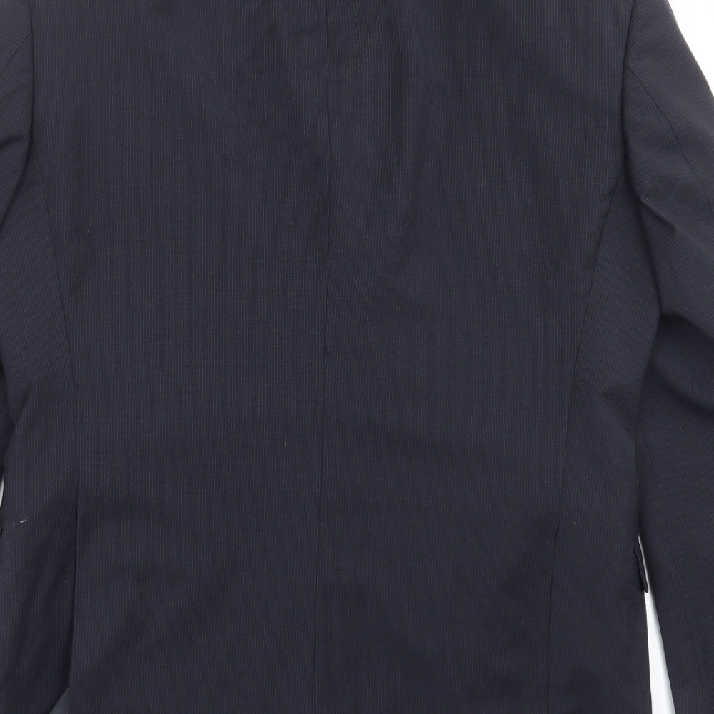 Blazer Mens Blue Striped  Jacket Suit Jacket Size 40
