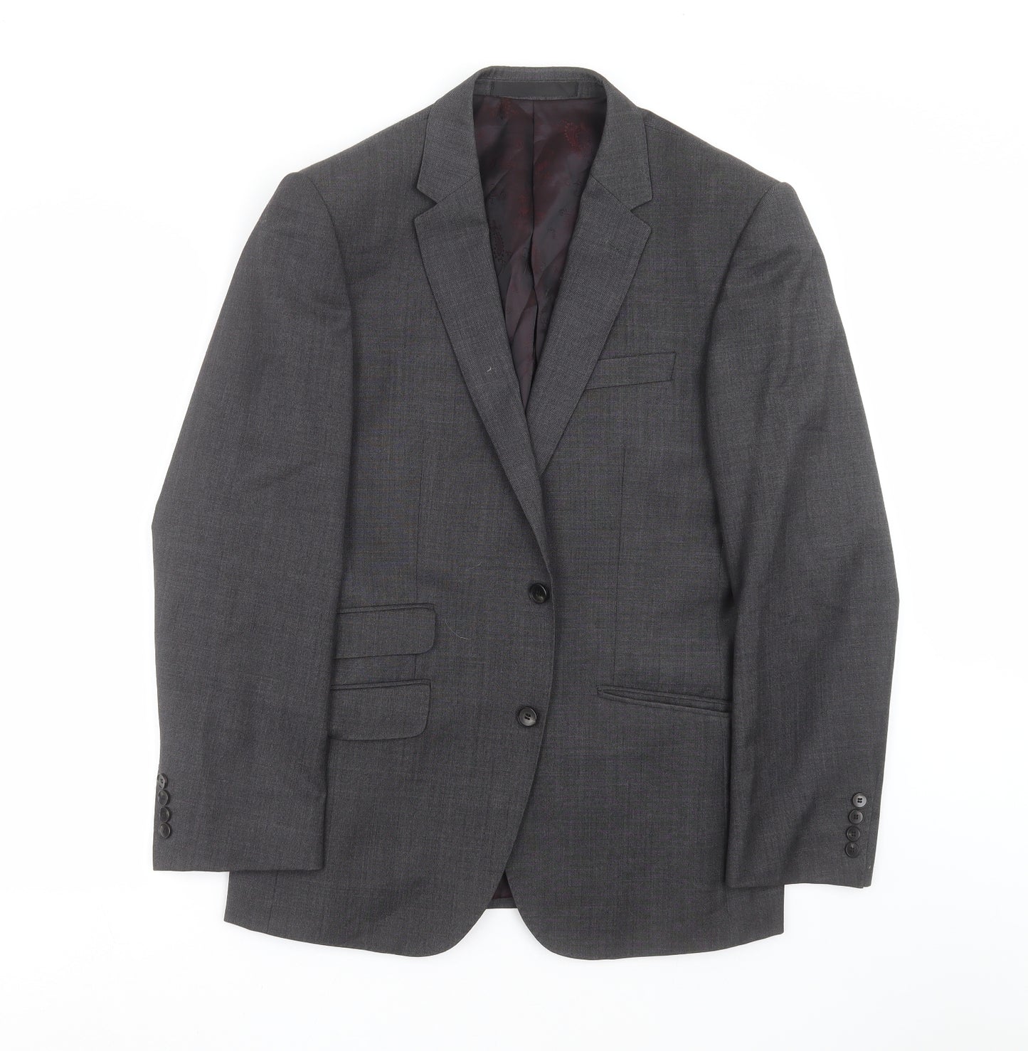 Marks and Spencer Mens Grey   Jacket Suit Jacket Size 38  - Tailored fit