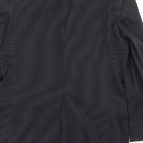 F&F Mens Black Striped  Jacket Suit Jacket Size 40