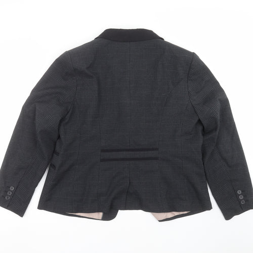 NEXT Womens Blue Check  Jacket Suit Jacket Size L