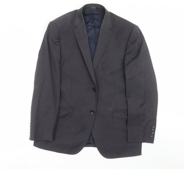 vesari Mens Grey Jacket Suit Jacket Size 42