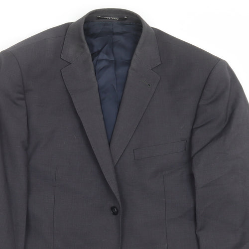vesari Mens Grey   Jacket Suit Jacket Size 42