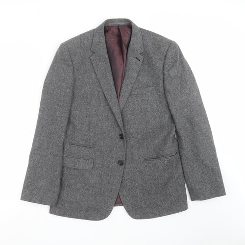 Fellini Mens Grey   Jacket Suit Jacket Size 40