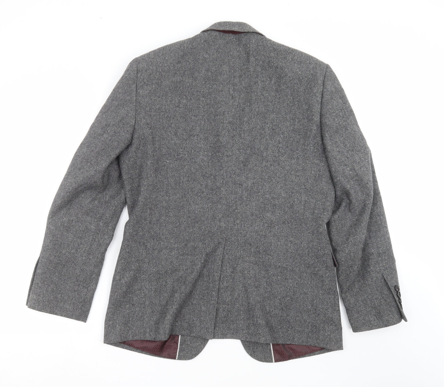 Fellini Mens Grey   Jacket Suit Jacket Size 40