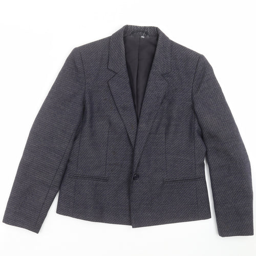 Marks and Spencer Womens Blue Striped  Jacket Suit Jacket Size 12