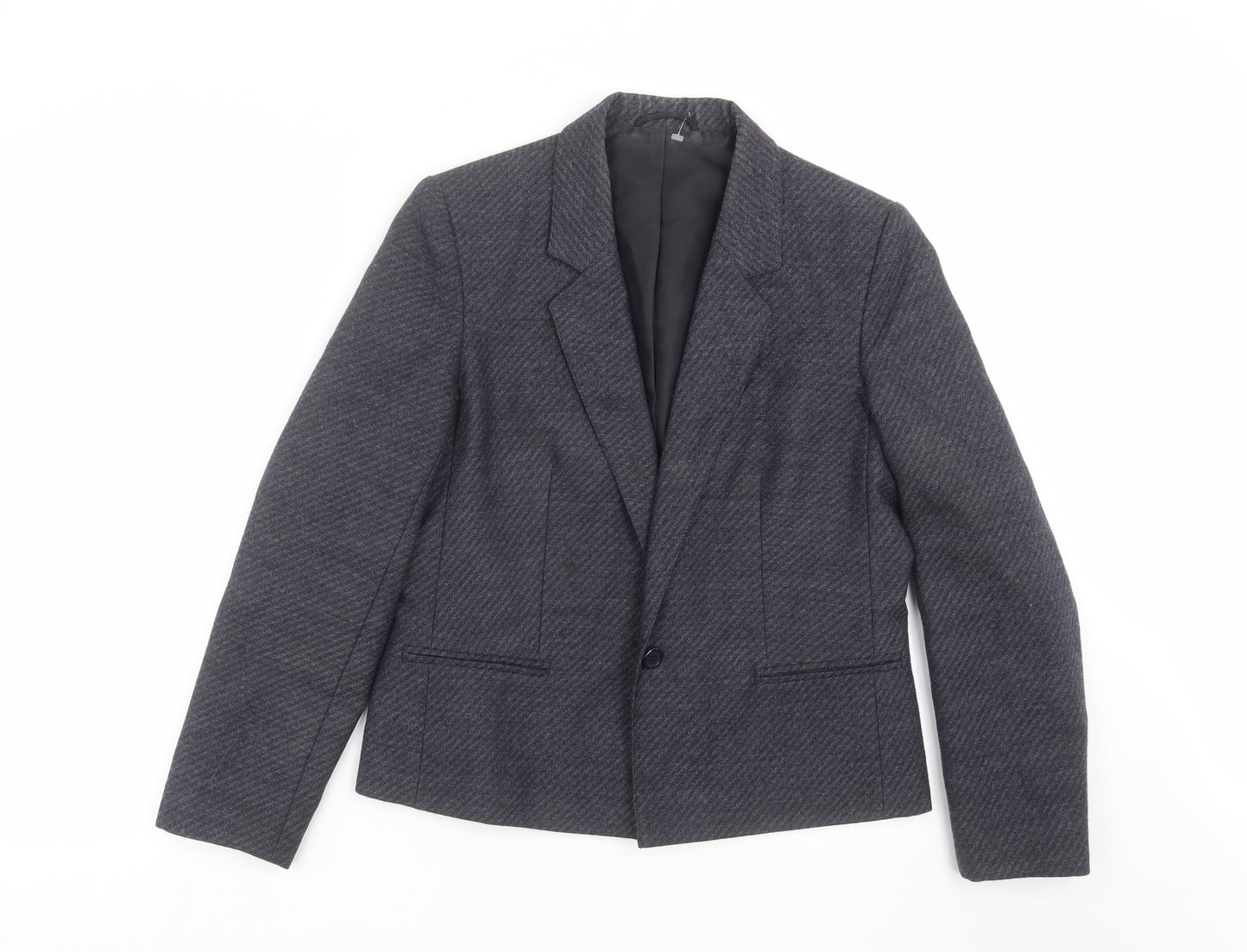 Marks and Spencer Womens Blue Striped  Jacket Suit Jacket Size 12