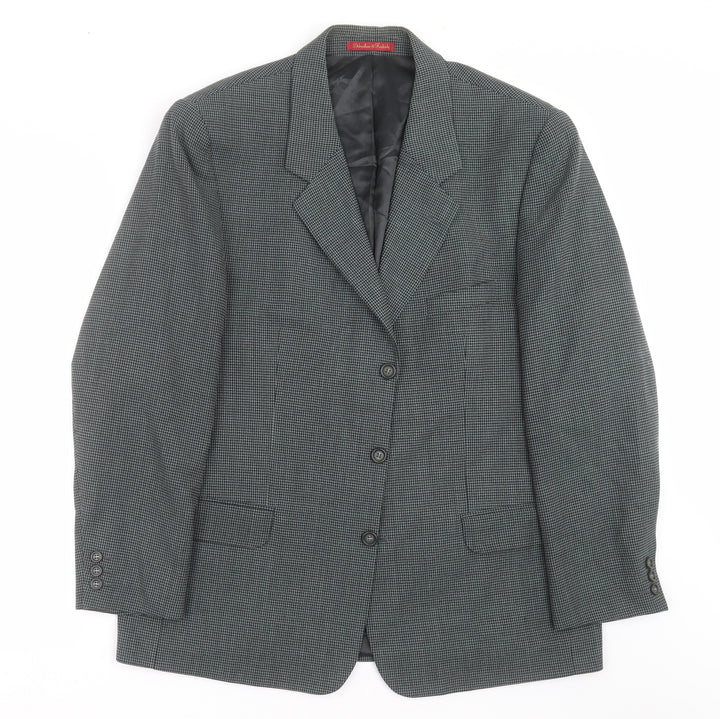 Debenham & Freebody Mens Grey Check  Jacket Suit Jacket Size 44