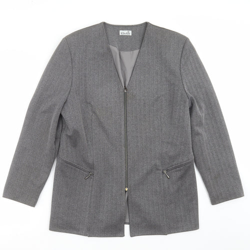 Karelia Womens Grey   Jacket Suit Jacket Size 14